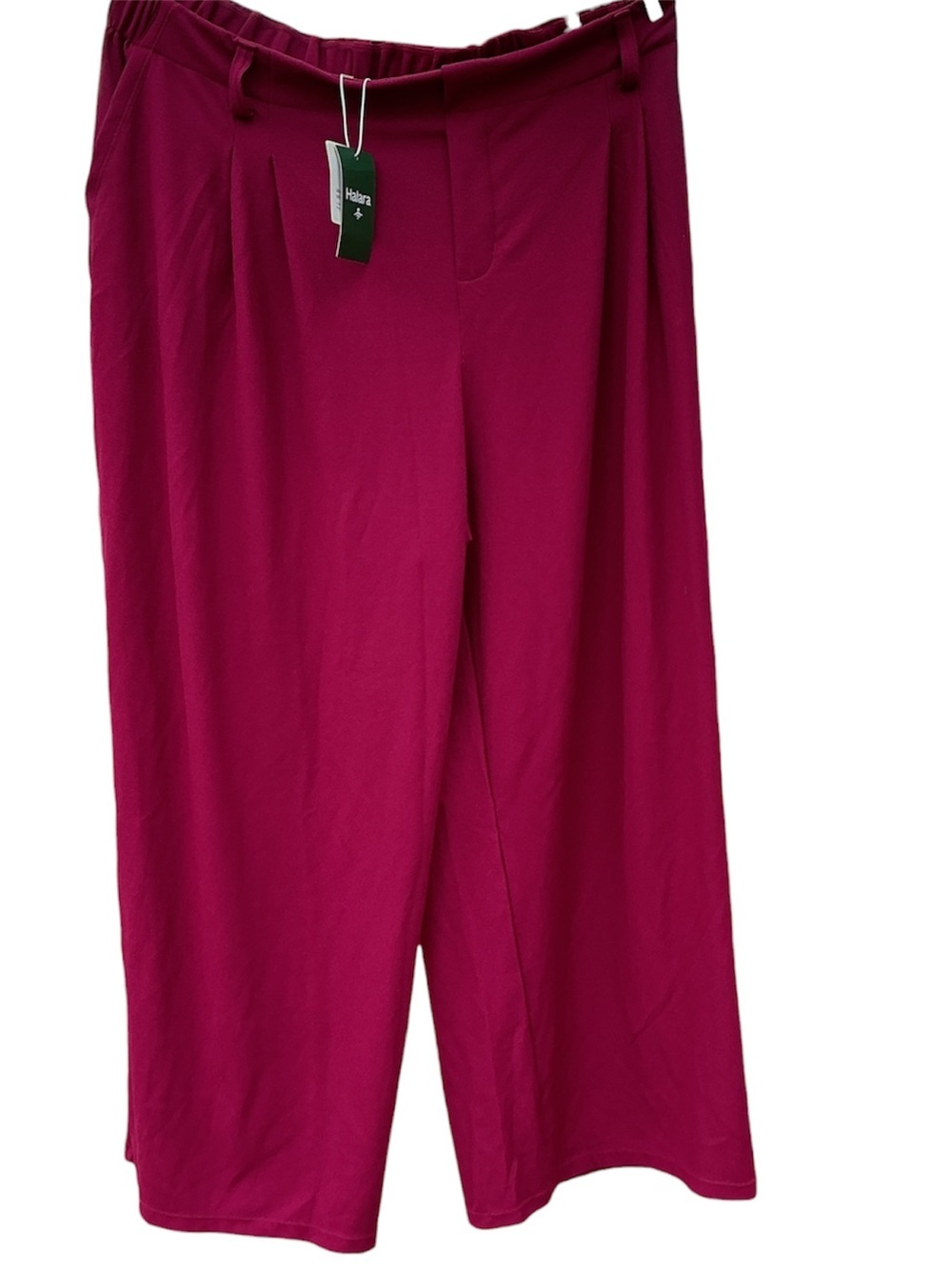 Halara Wide Leg Dress Pants 2X Pink Raspberry Stretch High Rise Work Career Pant